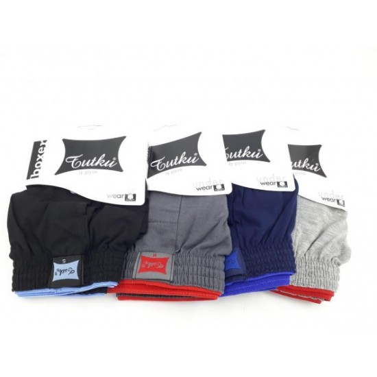 0117-Tutku Erkek Penye Düz Boxer